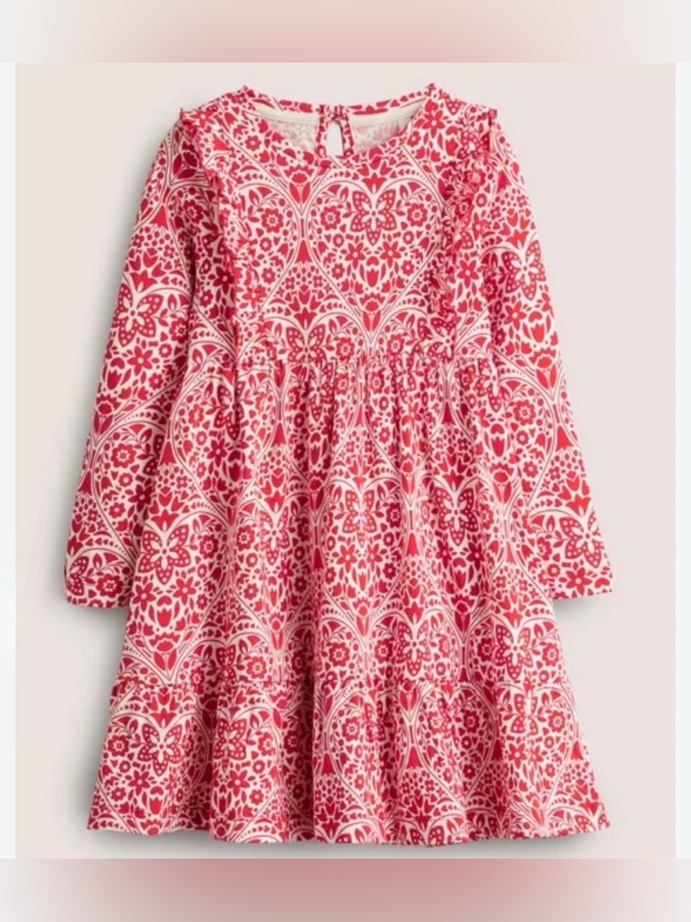 Mini Biden Girls Ruffle Tiered Jersey Dress Size 9-10